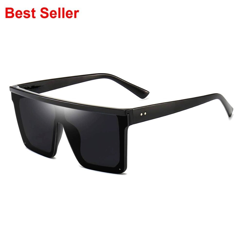 Oversized Square Sunglasses Flat Top Frame UV400 Protection Unisex Fashion
